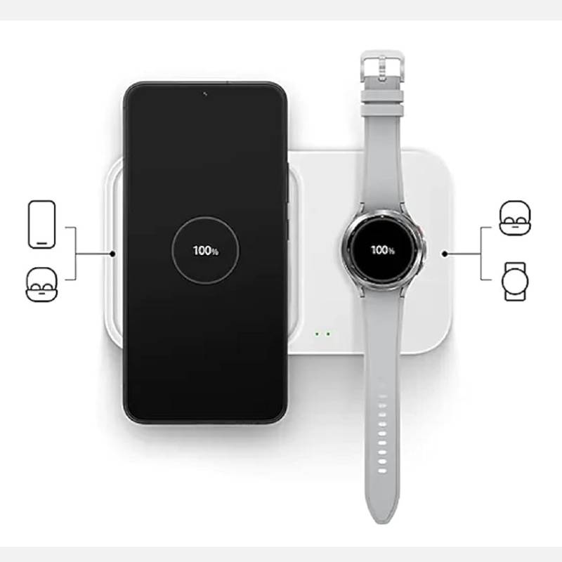 Cargador Inalámbrico Samsung Duo 15W Carga Rápida - Imagen 2