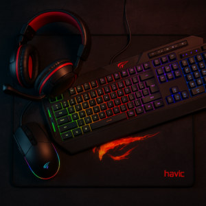 Combo Gamer Havit - Headset, Teclado 100%, Mouse y Mousepad - HV-KB501CM