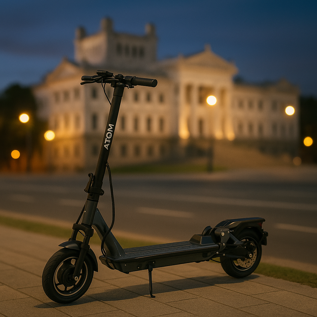Monopatín Eléctrico Atom Kaizen Pro 1000W 50 km/h 80 km Plegable