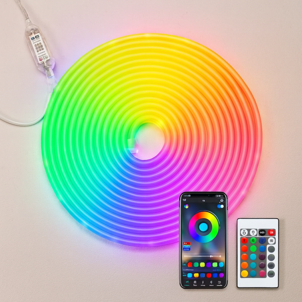 Tira Neón LED Flexible RGB + Control + App | 5mts