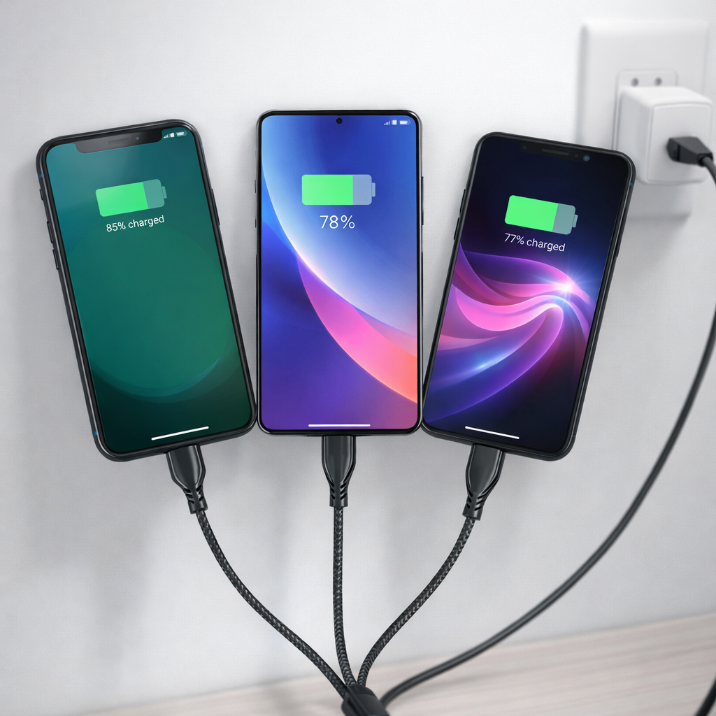 Cable 5 en 1 USB-A + USB-C a USB-C Lightning Micro USB