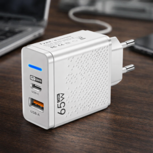 Cargador 65W USB-C Power Delivery + USB-A Quick Charge Contexto