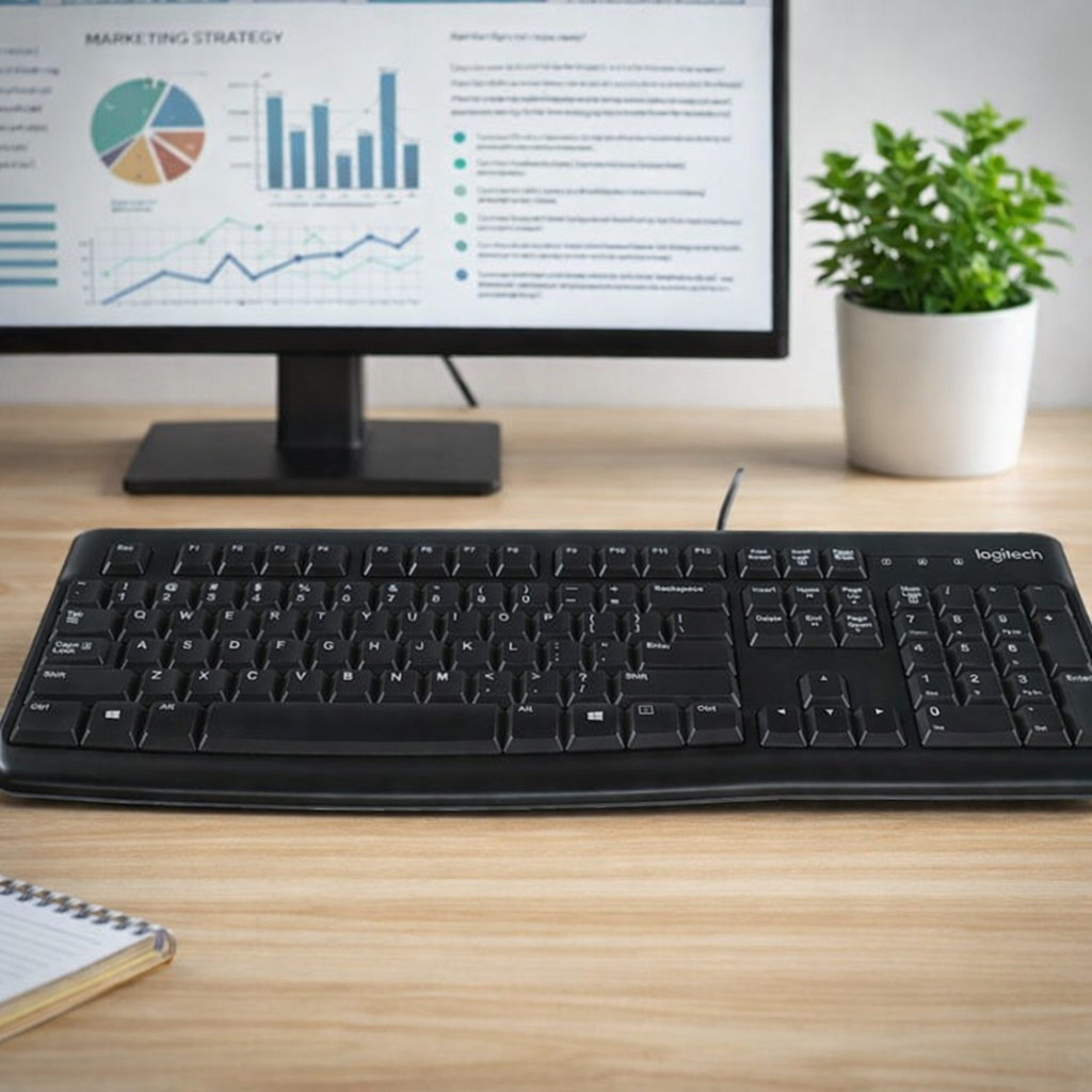 Teclado Logitech K120 USB con Teclado Numérico