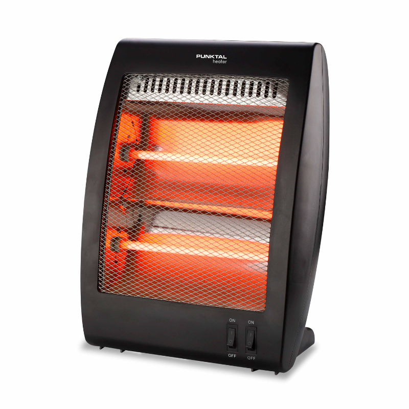 Calefactor de Cuarzo Punktal 800W con Interruptor Antivuelco