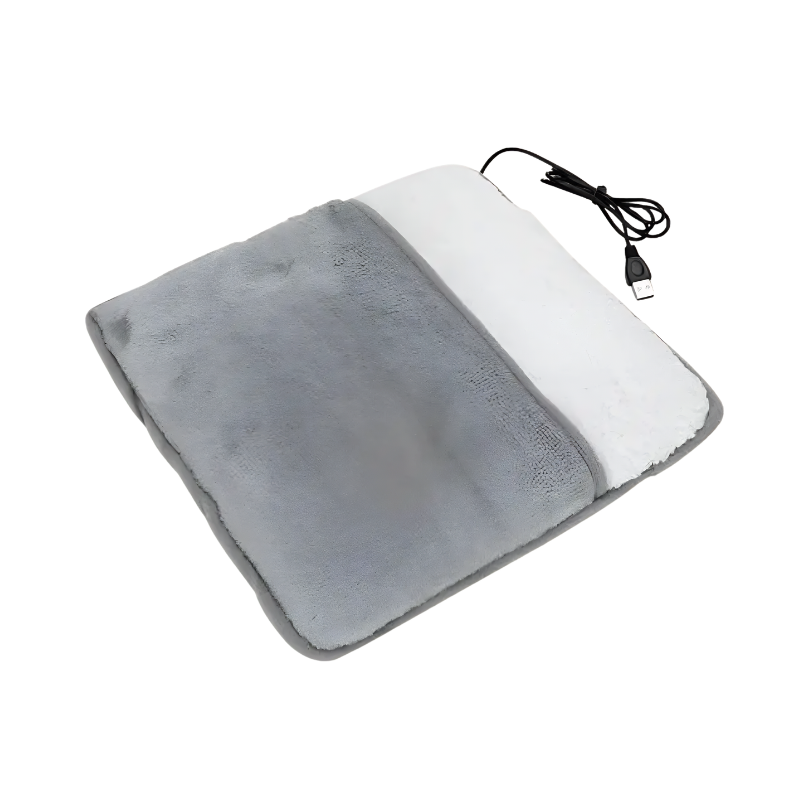 Calienta Pies Eléctrico USB Corderito Lavable